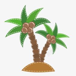 卡通椰子树素材