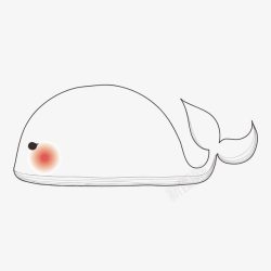 绾搁挒可爱鲸鱼手绘矢量图高清图片