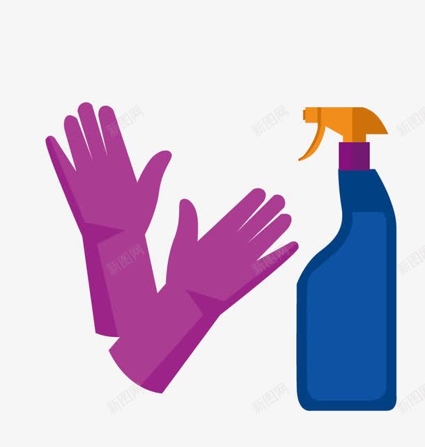 手套洗涤剂矢量图ai免抠素材_新图网 https://ixintu.com 清洁 高清 矢量图