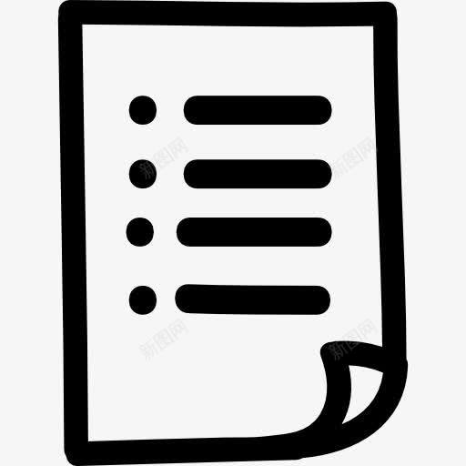 表纸手工绘制的符号图标png_新图网 https://ixintu.com 列表 列表项 工具 手绘 界面 符号 纸