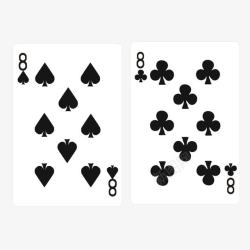 黑桃八扑克花色黑桃八纸牌矢量图高清图片