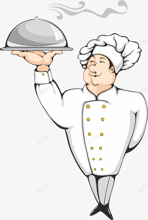 手绘厨师矢量图eps免抠素材_新图网 https://ixintu.com 免费png素材 创意 厨师 手绘 矢量图