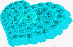 手绘蓝色玫瑰花背景素材