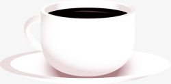 手绘白色茶杯咖啡素材