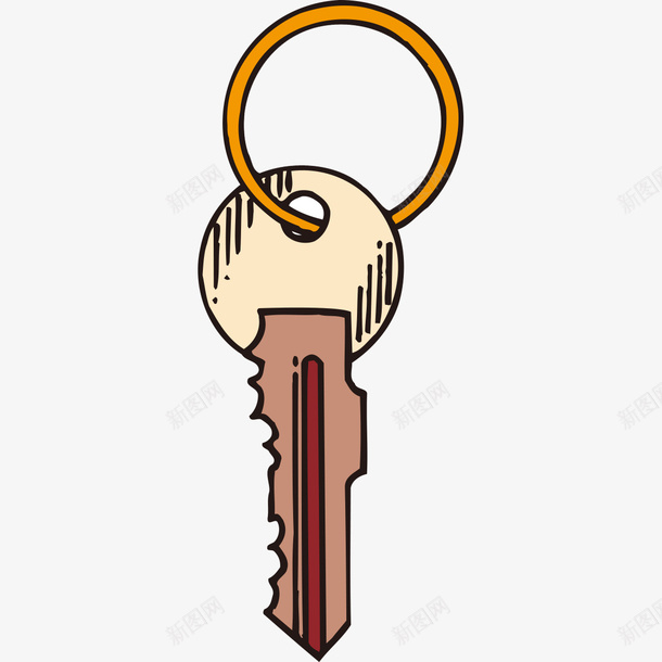 手绘钥匙图案png免抠素材_新图网 https://ixintu.com 手绘 手绘钥匙 手绘钥匙图案 钥匙