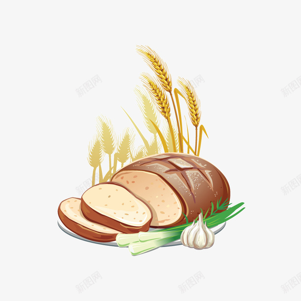 卡通面包png免抠素材_新图网 https://ixintu.com 卡通画 矢量装饰 粮食 装饰 面包