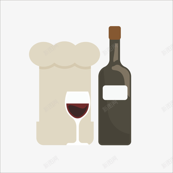 扁平化红酒矢量图ai免抠素材_新图网 https://ixintu.com PPT元素 扁平 扁平化 矢量图