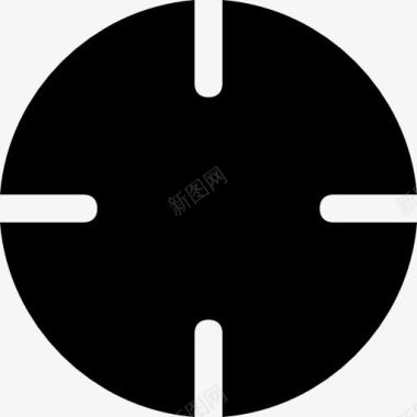 目标的黑色圆形符号图标图标