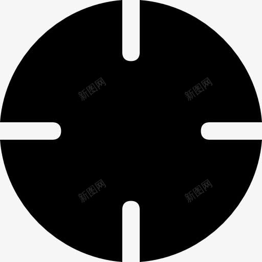 目标的黑色圆形符号图标png_新图网 https://ixintu.com 准星 圆形 大杯固体 接口 标志 目标 符号