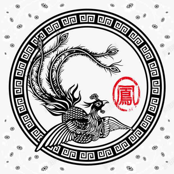 凤求凰png免抠素材_新图网 https://ixintu.com 中国风 传统神话 凤凰 鸟兽