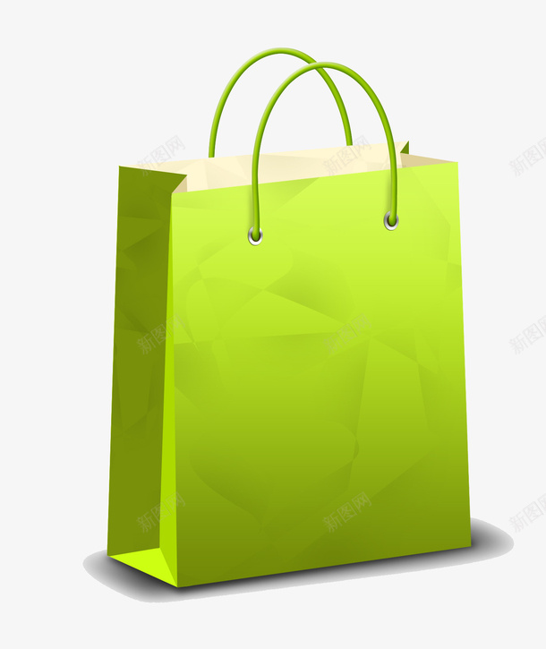 绿色购物袋psd免抠素材_新图网 https://ixintu.com 绿色 购物袋
