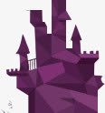 紫色城堡促销海报素材