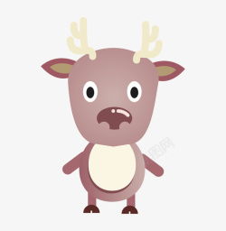 卡通可爱小动物装饰动物头像小鹿素材