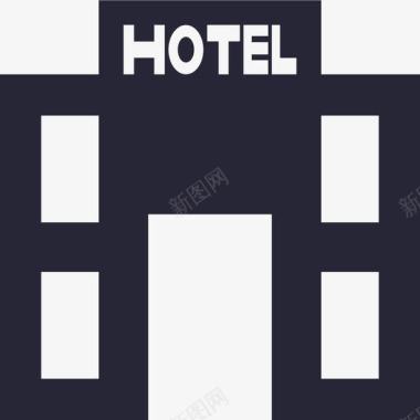 贝竹酒店预定矢量图图标图标