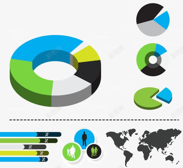 饼状图png免抠素材_新图网 https://ixintu.com PPT素材 免费矢量下载 地图 插画 饼状图