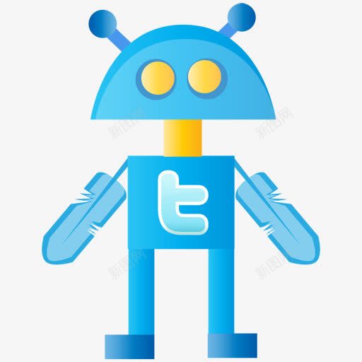 twitter创意机器人png免抠素材_新图网 https://ixintu.com twitter 创意 机器人