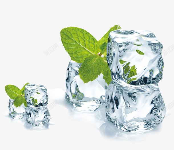 干冰和绿叶png免抠素材_新图网 https://ixintu.com 实物 干冰 日用 绿叶