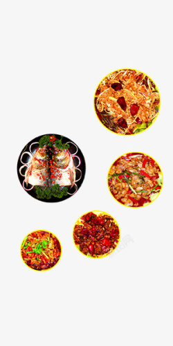 餐饮菜品中国风素材