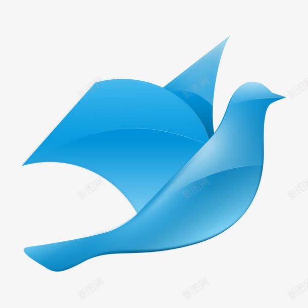 蓝色的鸽子psd免抠素材_新图网 https://ixintu.com 卡通鸽子 小鸽子 蓝鸽子 鸽子