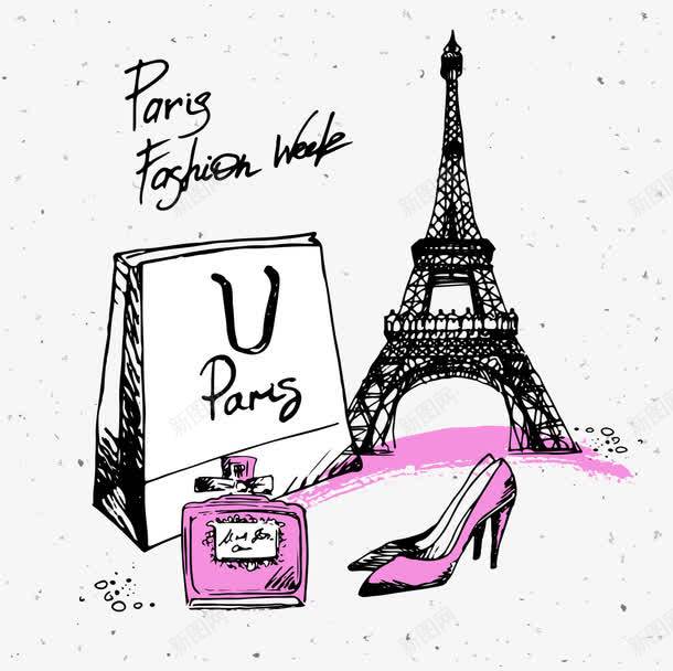 彩绘巴黎图标png_新图网 https://ixintu.com png png图片 图标 巴黎 彩绘图 高跟鞋