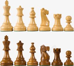 两排国际象棋棋子素材