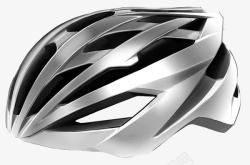 自行车骑手银白色头盔素材