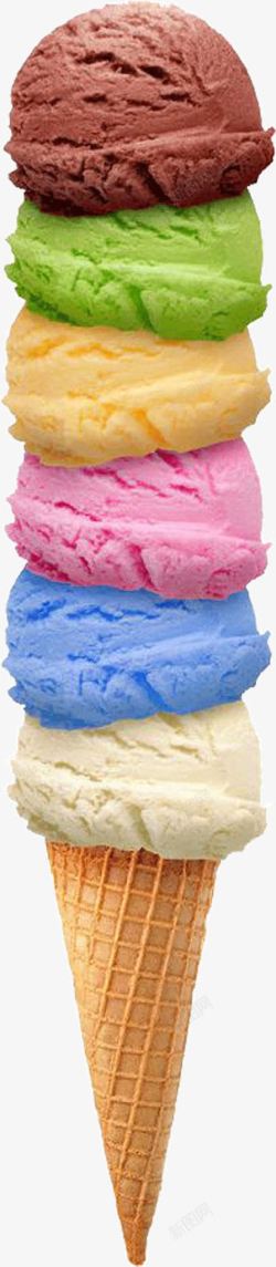 六层甜筒冰淇淋素材