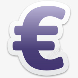 欧元货币标志ColorfulStickersIcons图标图标