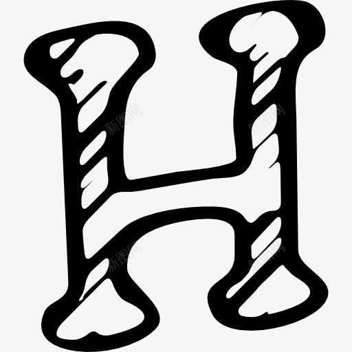 字母H社会描绘符号图标png_新图网 https://ixintu.com 勾勒出社会 字母 标志的轮廓 社会 符号 素描