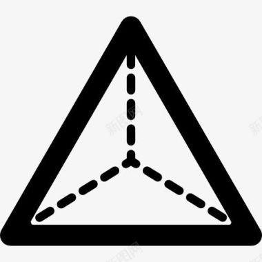 三角金字塔从顶视图图标图标