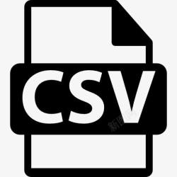 以逗号分隔的值CSV文件格式的扩展图标高清图片