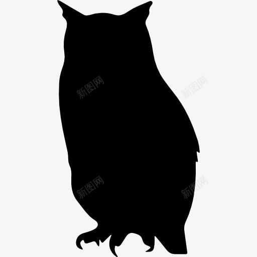 猫头鹰的鸟形图标png_新图网 https://ixintu.com 动物 动物王国 动物的轮廓 形状 轮廓 鸟