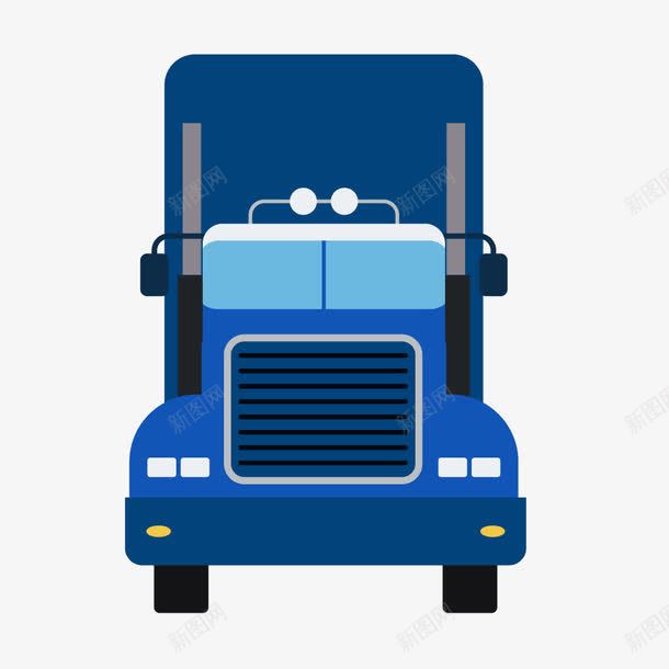蓝色扁平卡车车头png免抠素材_新图网 https://ixintu.com 卡车 扁平 扁平蓝色 蓝色 蓝色扁平 车头