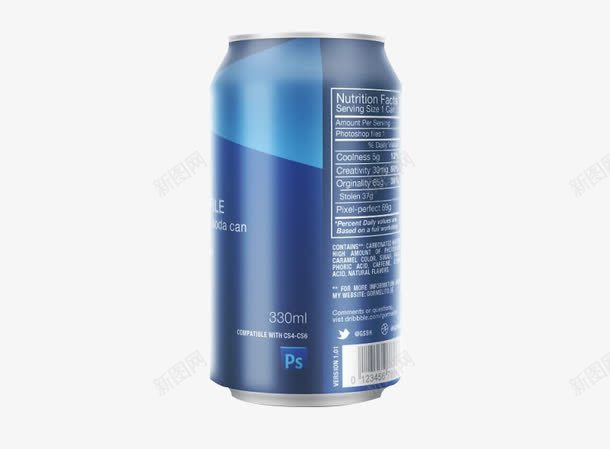 可乐罐png免抠素材_新图网 https://ixintu.com 可乐 易拉罐 罐子 蓝色
