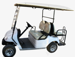 双人座高尔夫车白色双人高尔夫车高清图片