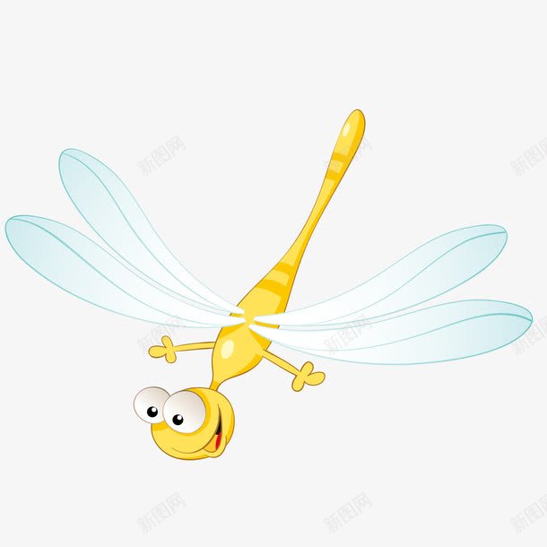 飞舞的蜻蜓png免抠素材_新图网 https://ixintu.com 动物 卡通 小蜻蜓 手绘 爱笑的动物