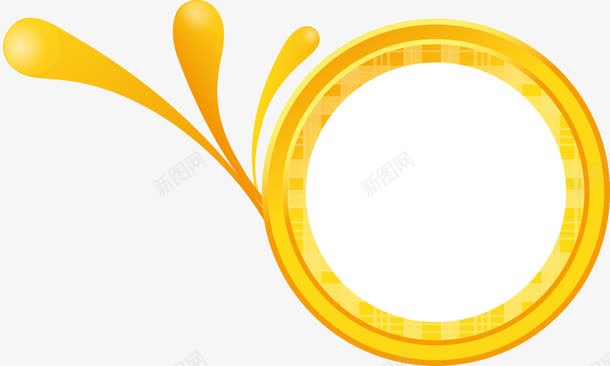 创意黄色圈圈png免抠素材_新图网 https://ixintu.com 圆 圈圈 黄色