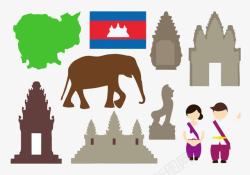 泰国旅游矢量图素材
