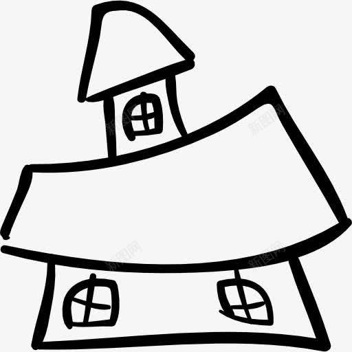 万圣节的房子建筑轮廓图标png_新图网 https://ixintu.com 万圣节 家居 建筑 房子 概述