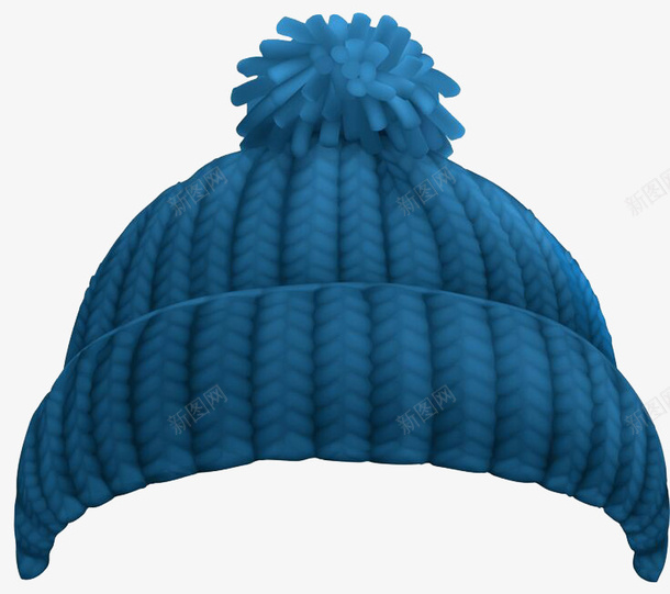 蓝色毛线帽子png免抠素材_新图网 https://ixintu.com 图案设计 帽子 毛线帽子 蓝色