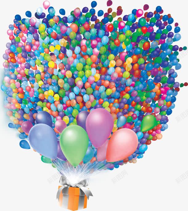 气球带动礼盒飞舞png免抠素材_新图网 https://ixintu.com 免费 免费下载 免费图片 大礼 气球 礼物 重礼
