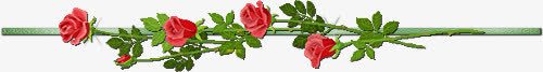 花朵分割线png免抠素材_新图网 https://ixintu.com 分割线 精美 红色 花朵