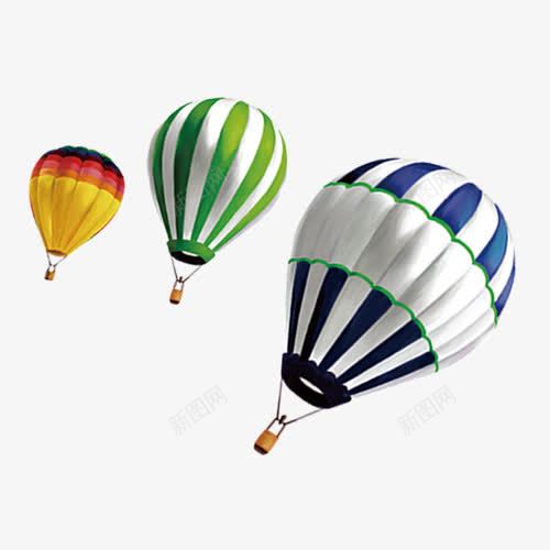 三个卡通热气球png免抠素材_新图网 https://ixintu.com 热气球 白色 红色 绿色 蓝色 黄色