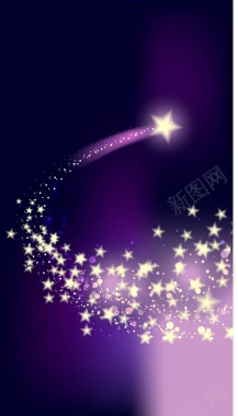紫色闪烁的星星矢量背景图背景