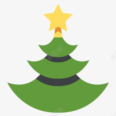卡通圣诞树图标图标