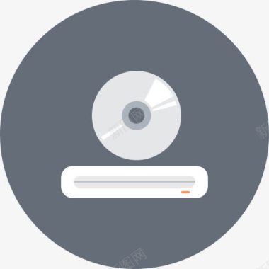 CD光盘装置盘驱动DVD光驱技术设备图标图标