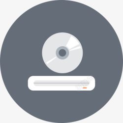 ROMCD光盘装置盘驱动DVD光驱技术设备图标高清图片