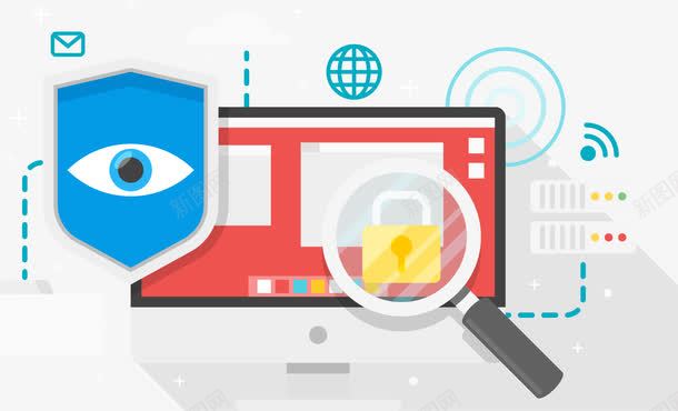 手绘杀毒软件png免抠素材_新图网 https://ixintu.com 扁平 手绘 杀毒软件