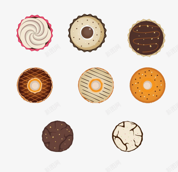 巧克力小饼干图案psd免抠素材_新图网 https://ixintu.com 图案 小饼干 点心 美食 营养