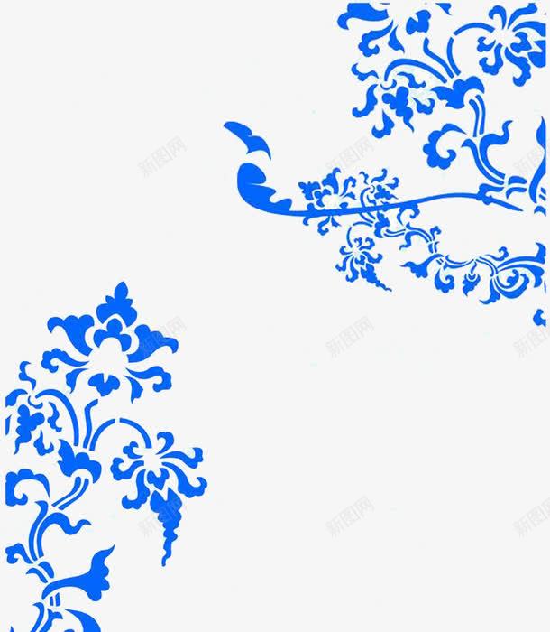 中国风花朵png免抠素材_新图网 https://ixintu.com 中国风 底纹 边框底纹 青花 青花边框
